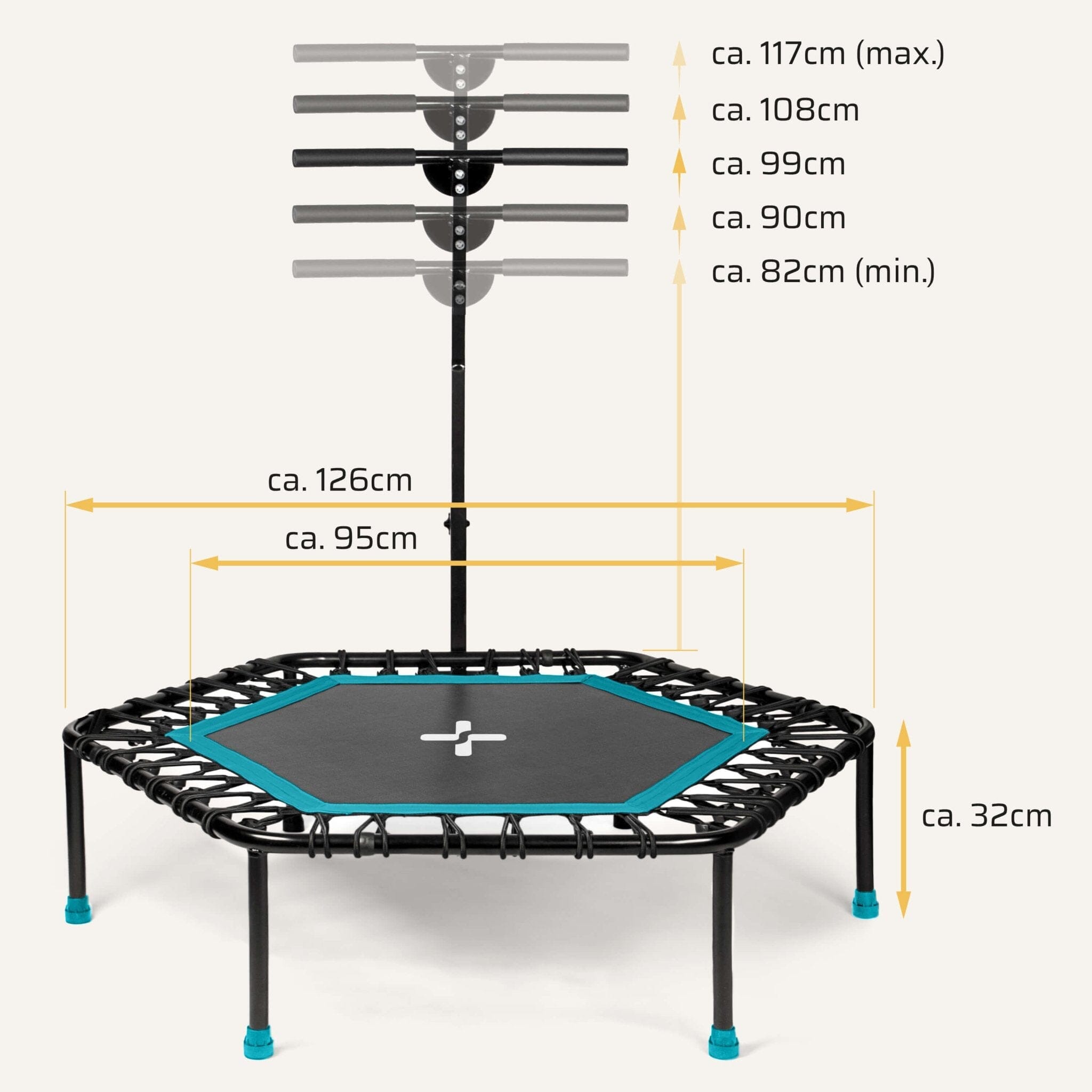 Höhenverstellbares Fitness Trampolin SP-T-110 SportPlus 