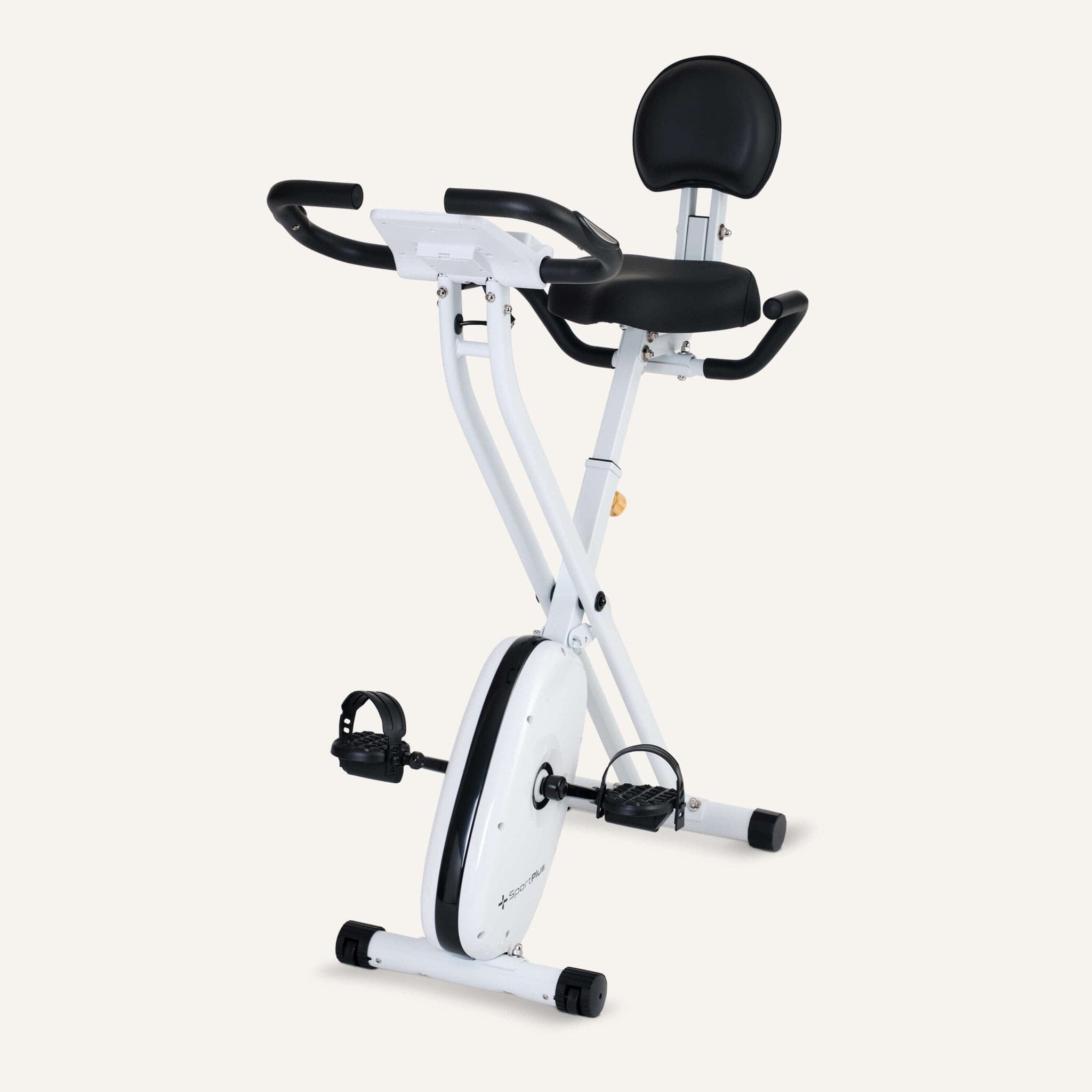 Klappbarer Heimtrainer (X-Bike) Computer gesteuert mit Rückenlehne &amp; App-Steuerung SP-HT-1004-iE SportPlus 
