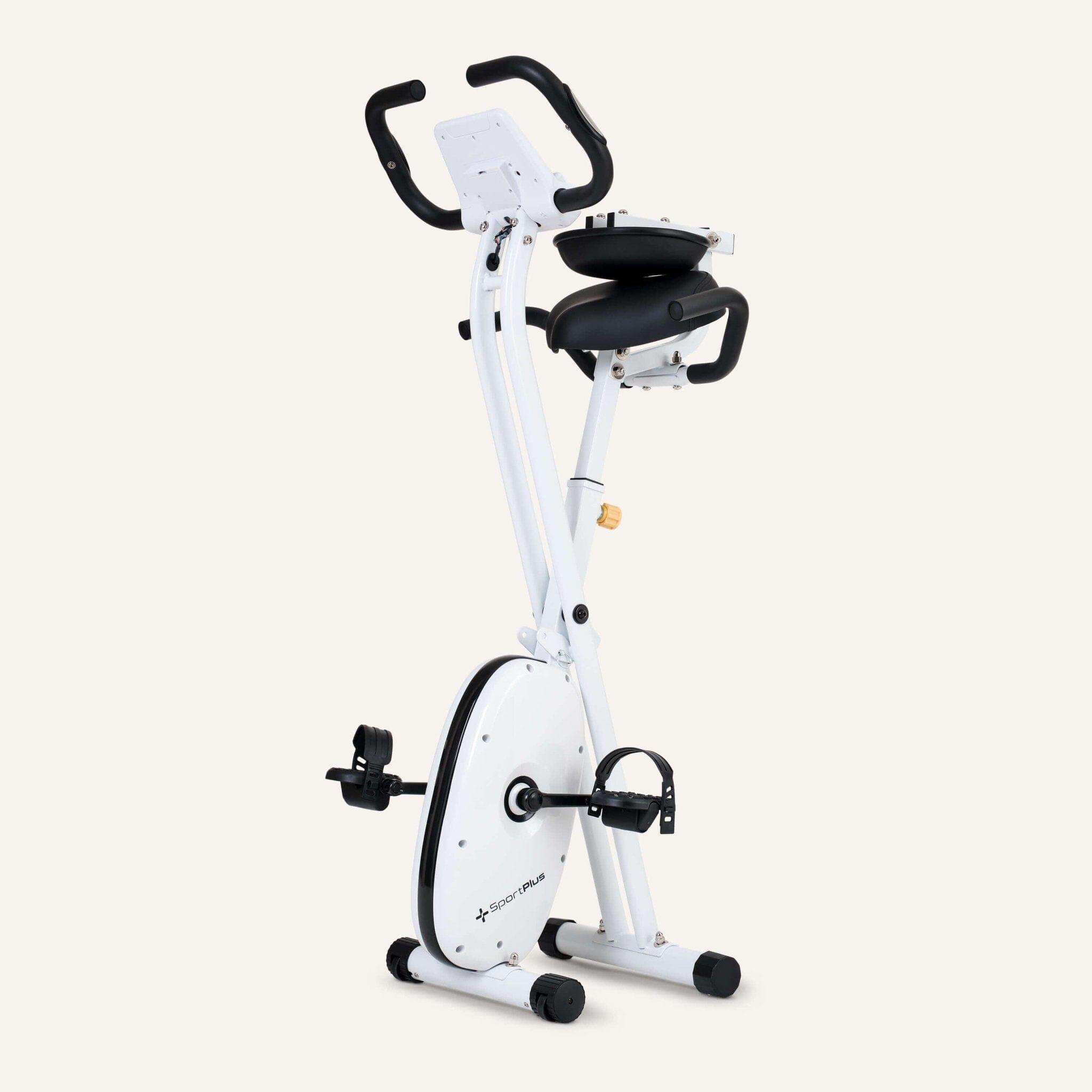 Klappbarer Heimtrainer (X-Bike) Computer gesteuert mit Rückenlehne &amp; App-Steuerung SP-HT-1004-iE SportPlus 