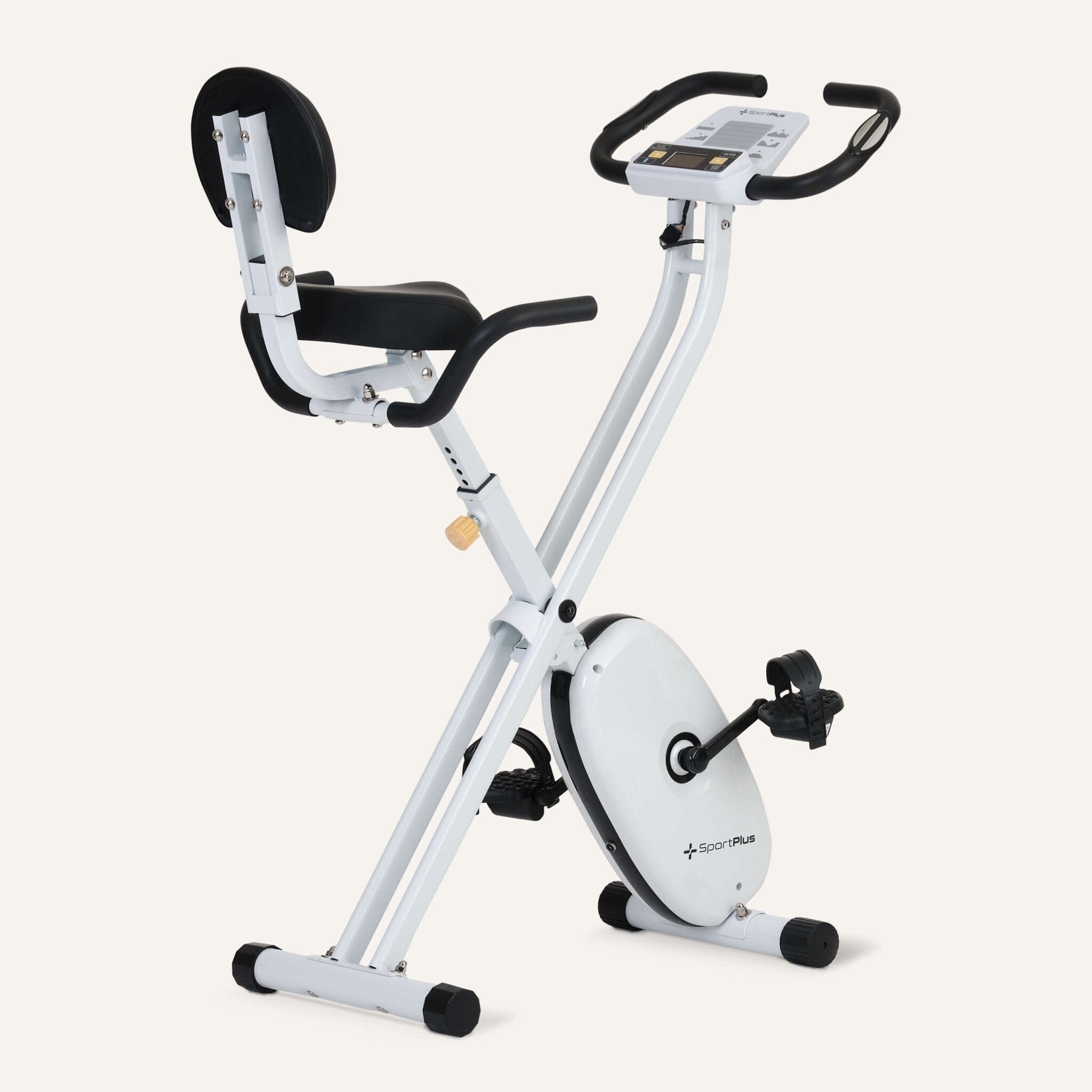 Klappbarer Heimtrainer (X-Bike) Computer gesteuert mit Rückenlehne &amp; App-Steuerung SP-HT-1004-iE SportPlus 