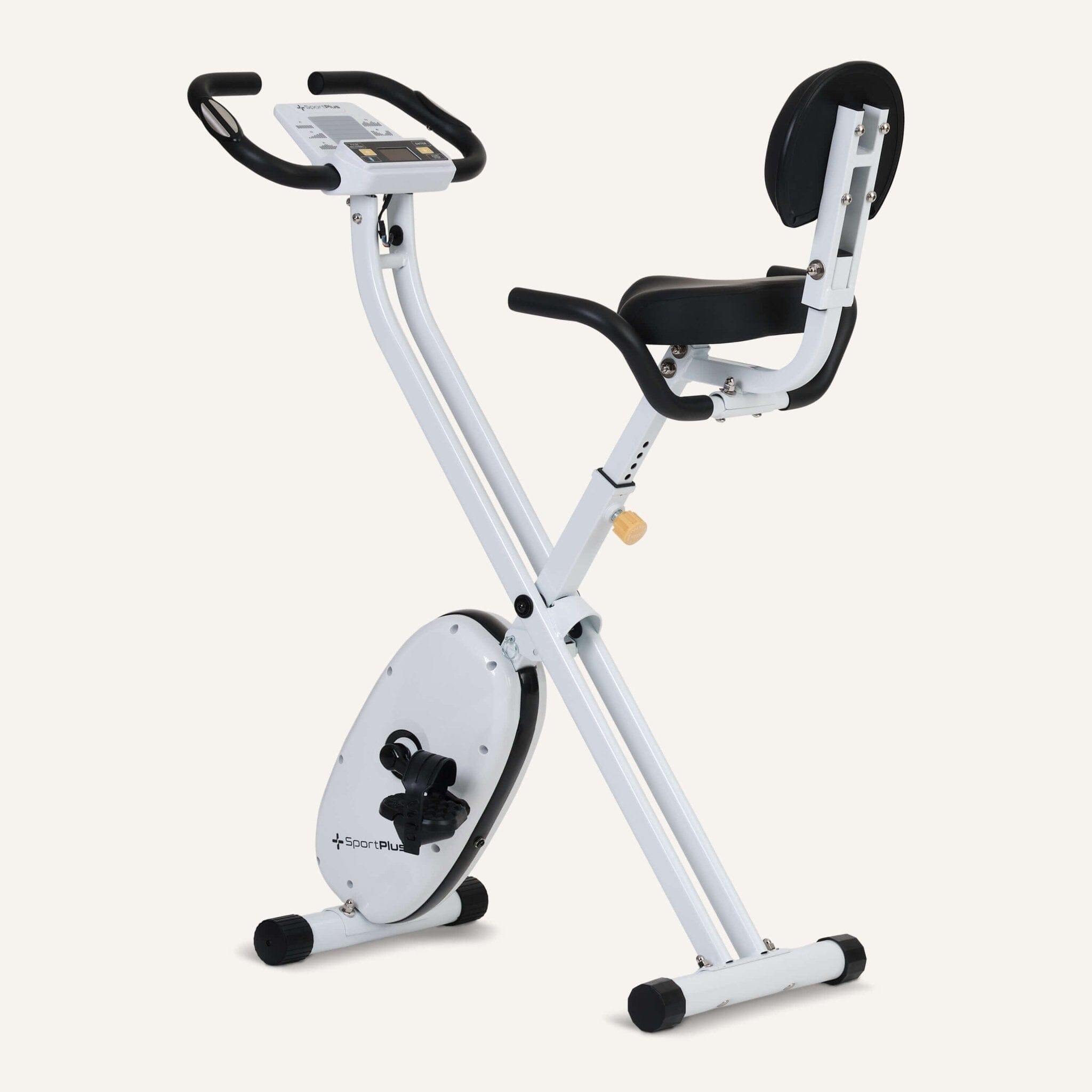 Klappbarer Heimtrainer (X-Bike) Computer gesteuert mit Rückenlehne &amp; App-Steuerung SP-HT-1004-iE SportPlus 