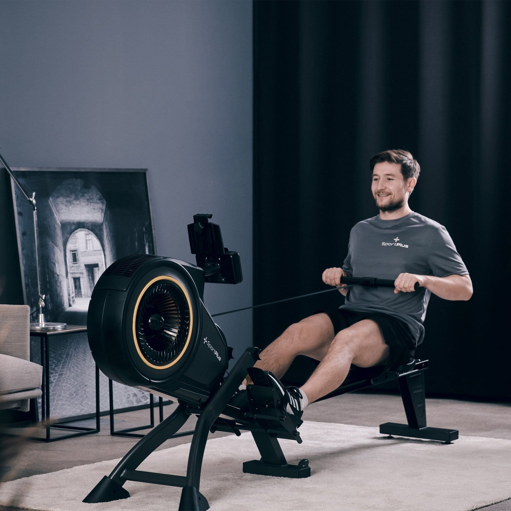 Rudergerät mit Luftwiderstand & App-Kompatibilität SP-MR-010-iE SportPlus 